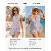 imageBlooming Jelly Womens Tummy Control Swimsuits One Piece Bathing Suit Plus Size Swim Dress Modest Ruffle SwimwearOrange Floral Print