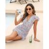 imageBlooming Jelly Womens Tummy Control Swimsuits One Piece Bathing Suit Plus Size Swim Dress Modest Ruffle SwimwearOrange Floral Print