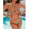 imageBlooming Jelly Womens Two Piece Swimsuit Smocked Floral Sexy Bikini Sets Cheeky Bathing Suits XLarge Orange