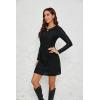 imageBlooming Jelly Womens Work Dresses T Shirt Dress Short Sleeve Dress Eyelet Casual Fall Dresses 2023Black Long Sleeve
