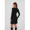 imageBlooming Jelly Womens Work Dresses T Shirt Dress Short Sleeve Dress Eyelet Casual Fall Dresses 2023Black Long Sleeve