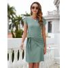 imageBlooming Jelly Womens Work Dresses T Shirt Dress Short Sleeve Dress Eyelet Casual Fall Dresses 2023Green