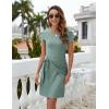 imageBlooming Jelly Womens Work Dresses T Shirt Dress Short Sleeve Dress Eyelet Casual Fall Dresses 2023Green