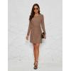 imageBlooming Jelly Womens Work Dresses T Shirt Dress Short Sleeve Dress Eyelet Casual Fall Dresses 2023Khaki Long Sleeve