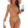 imageBlooming Jelly Womens Two Piece Swimsuit Smocked Floral Sexy Bikini Sets Cheeky Bathing Suits XLarge Orange
