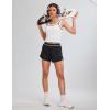 imageBlooming Jelly Women Workout Tank Tops Color Block Athletic Tops Crop Yoga Tops with Built in BraWhite