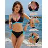 imageBlooming Jelly Womens Bikini Set Two Piece Swimsuit Triangle Top String Mid Rise Bottom Cheeky Bathing SuitBlack