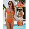 imageBlooming Jelly Womens Bikini Set Two Piece Swimsuit Triangle Top String Mid Rise Bottom Cheeky Bathing SuitOrange