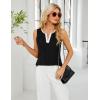 imageBlooming Jelly Womens Business Casual Tank Top Summer Sleeveless Outfits 2025 Spring Trendy Dressy Work ShirtBlack White