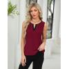 imageBlooming Jelly Womens Business Casual Tank Top Summer Sleeveless Outfits 2025 Spring Trendy Dressy Work ShirtWine Black