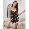 imageBlooming Jelly Womens Cami Pajama Sets Cute Heart Printed Pjs Sexy Sleepwear 2 Piece V Neck Pj Sets Cozy LoungewearBlack