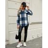 imageBlooming Jelly Womens Flannel Plaid Shirts Button Down Long Sleeve Fall Shackets Jackets 2025 with PocketsBlue