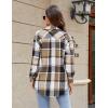 imageBlooming Jelly Womens Flannel Plaid Shirts Button Down Long Sleeve Fall Shackets Jackets 2025 with PocketsBrown