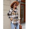 imageBlooming Jelly Womens Flannel Plaid Shirts Button Down Long Sleeve Fall Shackets Jackets 2025 with PocketsBrown