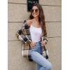 imageBlooming Jelly Womens Flannel Plaid Shirts Button Down Long Sleeve Fall Shackets Jackets 2025 with PocketsBrown