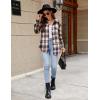imageBlooming Jelly Womens Flannel Plaid Shirts Button Down Long Sleeve Fall Shackets Jackets 2025 with PocketsCoffe
