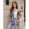 imageBlooming Jelly Womens Flannel Plaid Shirts Button Down Long Sleeve Fall Shackets Jackets 2025 with PocketsCoffe