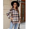 imageBlooming Jelly Womens Flannel Plaid Shirts Button Down Long Sleeve Fall Shackets Jackets 2025 with PocketsCoffe