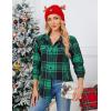 imageBlooming Jelly Womens Flannel Plaid Shirts Button Down Long Sleeve Fall Shackets Jackets 2025 with PocketsGreen
