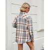 imageBlooming Jelly Womens Flannel Plaid Shirts Button Down Long Sleeve Fall Shackets Jackets 2025 with PocketsGrey Brown