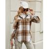imageBlooming Jelly Womens Flannel Plaid Shirts Button Down Long Sleeve Fall Shackets Jackets 2025 with PocketsKhaki