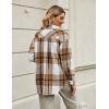imageBlooming Jelly Womens Flannel Plaid Shirts Button Down Long Sleeve Fall Shackets Jackets 2025 with PocketsKhaki