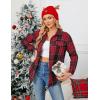 imageBlooming Jelly Womens Flannel Plaid Shirts Button Down Long Sleeve Fall Shackets Jackets 2025 with PocketsRed