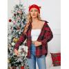 imageBlooming Jelly Womens Flannel Plaid Shirts Button Down Long Sleeve Fall Shackets Jackets 2025 with PocketsRed