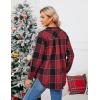 imageBlooming Jelly Womens Flannel Plaid Shirts Button Down Long Sleeve Fall Shackets Jackets 2025 with PocketsRed