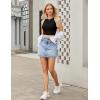 imageBlooming Jelly Womens Ribbed Tank Tops High Neck Fitted Knit Sleeveless Crop Tops Ladies Trendy Going Out Summer Tanks 2024Black
