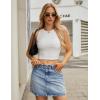 imageBlooming Jelly Womens Ribbed Tank Tops High Neck Fitted Knit Sleeveless Crop Tops Ladies Trendy Going Out Summer Tanks 2024White