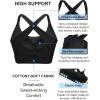 imageBlooming Jelly Womens Sports Bras High Support Yoga Bra Criss Cross Back Workout Tank TopsBlack