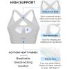 imageBlooming Jelly Womens Sports Bras High Support Yoga Bra Criss Cross Back Workout Tank TopsWhite