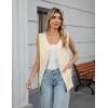 imageBlooming Jelly Womens Summer Tank Tops Button Down Sleeveless Vest Dressy Casual Blouses Business V Neck OutfitsApricot