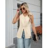 imageBlooming Jelly Womens Summer Tank Tops Button Down Sleeveless Vest Dressy Casual Blouses Business V Neck OutfitsApricot