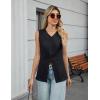 imageBlooming Jelly Womens Summer Tank Tops Button Down Sleeveless Vest Dressy Casual Blouses Business V Neck OutfitsBlack