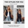 imageBlooming Jelly Womens Summer Tank Tops Button Down Sleeveless Vest Dressy Casual Blouses Business V Neck OutfitsBlack