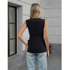 imageBlooming Jelly Womens Summer Tank Tops Button Down Sleeveless Vest Dressy Casual Blouses Business V Neck OutfitsBlack
