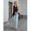 imageBlooming Jelly Womens Summer Tank Tops Button Down Sleeveless Vest Dressy Casual Blouses Business V Neck OutfitsBlack