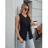 imageBlooming Jelly Womens Summer Tank Tops Button Down Sleeveless Vest Dressy Casual Blouses Business V Neck OutfitsBlack