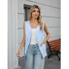 imageBlooming Jelly Womens Summer Tank Tops Button Down Sleeveless Vest Dressy Casual Blouses Business V Neck OutfitsBlue