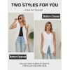 imageBlooming Jelly Womens Summer Tank Tops Button Down Sleeveless Vest Dressy Casual Blouses Business V Neck OutfitsWhite