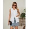 imageBlooming Jelly Womens Summer Tank Tops Button Down Sleeveless Vest Dressy Casual Blouses Business V Neck OutfitsWhite