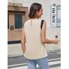 imageBlooming Jelly Womens Summer Tank Tops Color Block Business Casual Outfits Satin Silk Sleeveless Shirts 2025Apricot