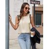 imageBlooming Jelly Womens Summer Tank Tops Color Block Business Casual Outfits Satin Silk Sleeveless Shirts 2025Apricot