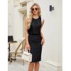 imageBlooming Jelly Womens Summer Tank Tops Color Block Business Casual Outfits Satin Silk Sleeveless Shirts 2025Black