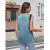 imageBlooming Jelly Womens Summer Tank Tops Color Block Business Casual Outfits Satin Silk Sleeveless Shirts 2025Turquoise