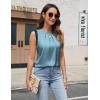 imageBlooming Jelly Womens Summer Tank Tops Color Block Business Casual Outfits Satin Silk Sleeveless Shirts 2025Turquoise