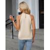 imageBlooming Jelly Womens Summer Tank Tops Satin Business Dressy Casual Blouses Sleeveless Halter Trendy Work Shirts 2025Beige