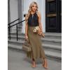 imageBlooming Jelly Womens Summer Tank Tops Satin Business Dressy Casual Blouses Sleeveless Halter Trendy Work Shirts 2025Black